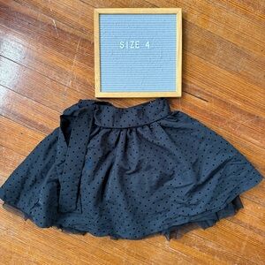 The Children's Place Black Polka Dot Tulle Skirt- great for holidays EUC 4T